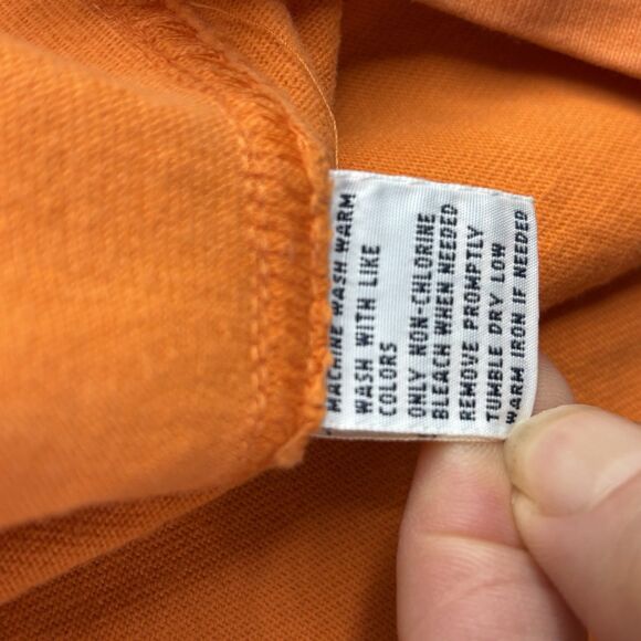 VTG Polo Ralph Lauren Shirt Mens 3XB Orange Rugby Crest Embroidered Pocket S/S - Picture 10 of 15